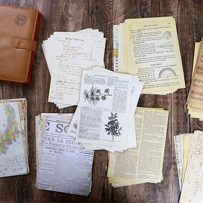 Серия «Ретро книжные страницы» Креативная журнальная бумага - Легкий материал для винтажного декора