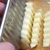 Home Accessory Stainless Steel Potato Chip Vegetable Crinkle Cutter Blade Slicer Wave Knife
