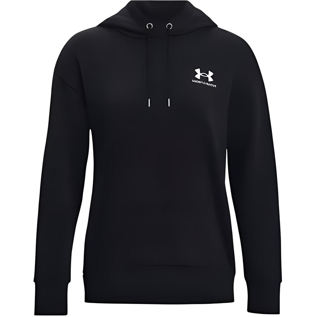 Under Armour Тренировочная толстовка с капюшоном Essential Fleece, женские топы, черный цвет 1373033-001
