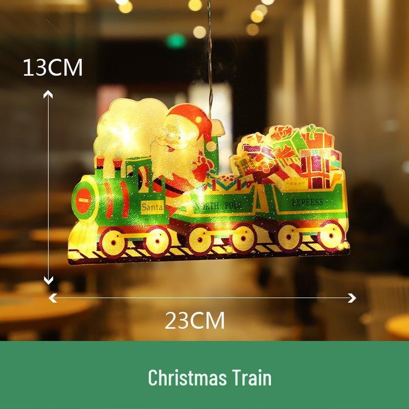 LED Christmas Suction Cup Window Lights: Indoor Decorative Hanging Festival Lights