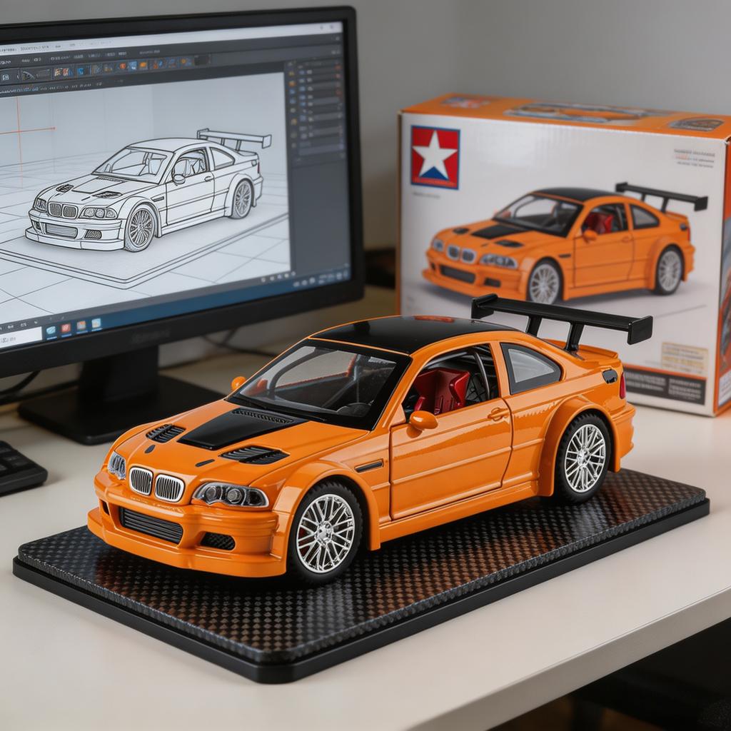 ACC1 1:24 BMW M3 GTR E46 Performance Road Racing Alloy Metal Diecast Model Car Home Trendy & Desktop Display Ornament Birthday Gifts