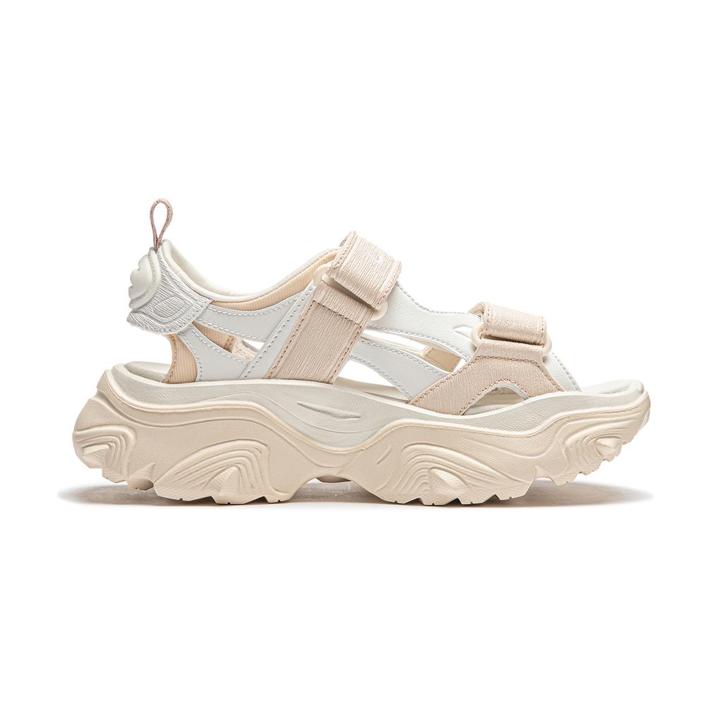 Женские сандалии Li Ning Soft Coca Beach Цвет: Слоновая кость/Каменно-белый серый AGUU002-3