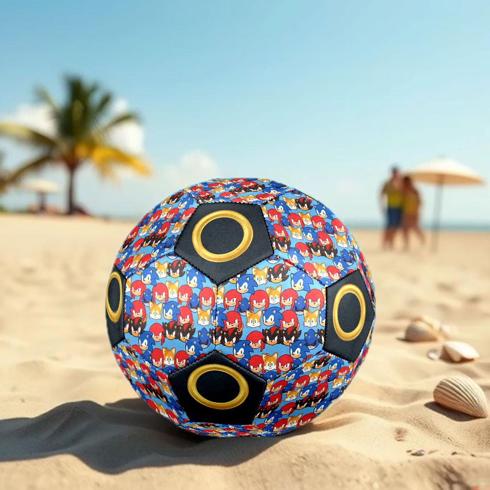 1pc Sonic the Hedgehog Soccer Ball Size 5 Indoor Soccer Ball Fashion Colorful Backyard Game - Great For Sports Fans Gift HE49