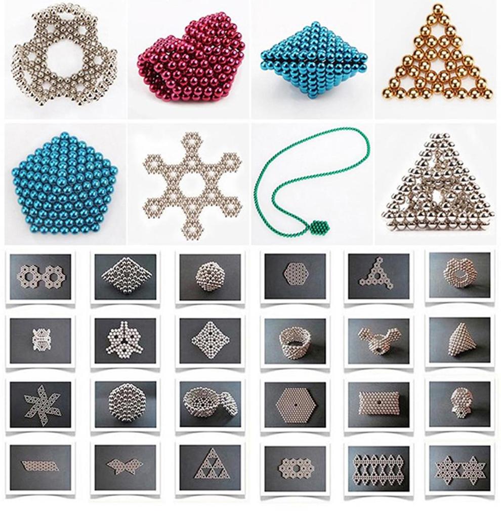 5 мм 3 мм 512 шт. DIY Buckyballs Магические шары Магнитные строительные блоки Neocube бусины Архитектура Fun Stress Presure Детские игры-головоломки Игрушки