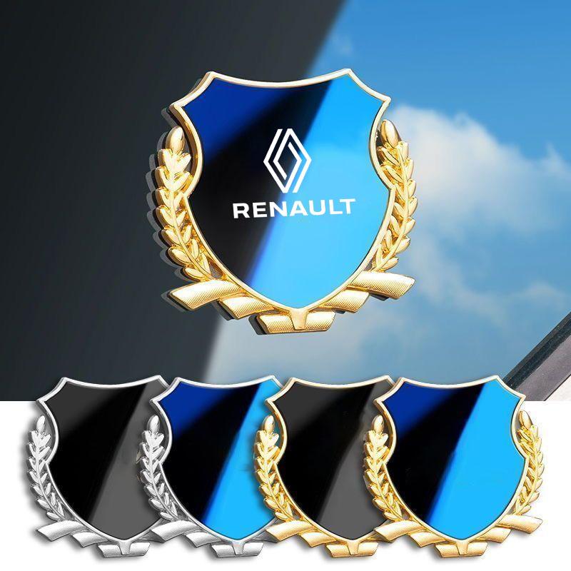 For Renault 2026 New Hub Caps Metal Car Trunk Window Side Emblem Badge Decal Sticker For Renault Clio Megane Trafic Captur Maste