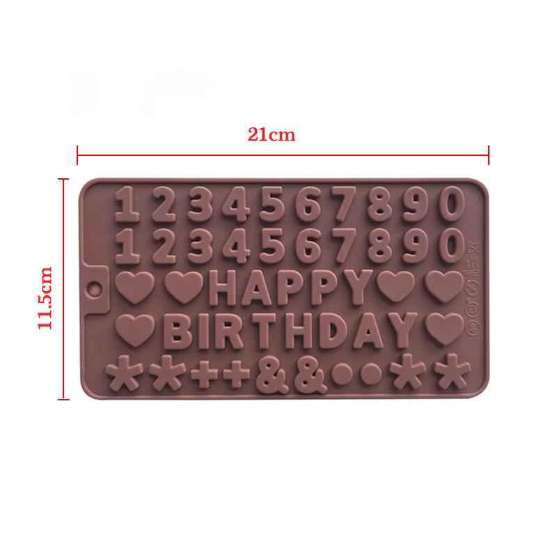 Силиконовые инструменты для выпечки, инструменты для украшения торта, форма для печенья, помадки, пищевые буквы и цифры, шоколадная форма, популярная, 1 шт., изящные украшения