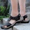 Мужские сандалии Кожаные мужские пляжные римские сандалии Мужская повседневная обувь Шлепанцы Мужская спортивная пляжная обувь