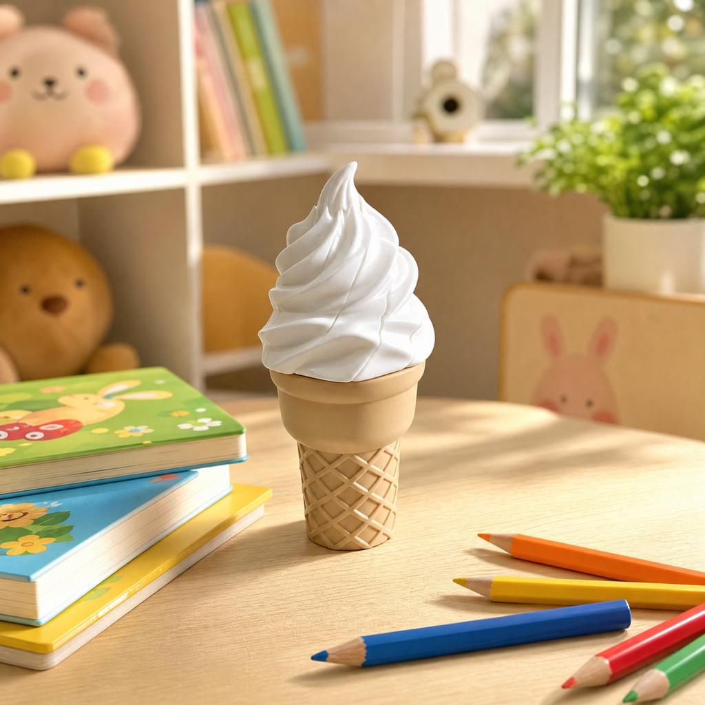 Retractable 3D Printed Toy, Ice Cream Shape Novelty for Kids