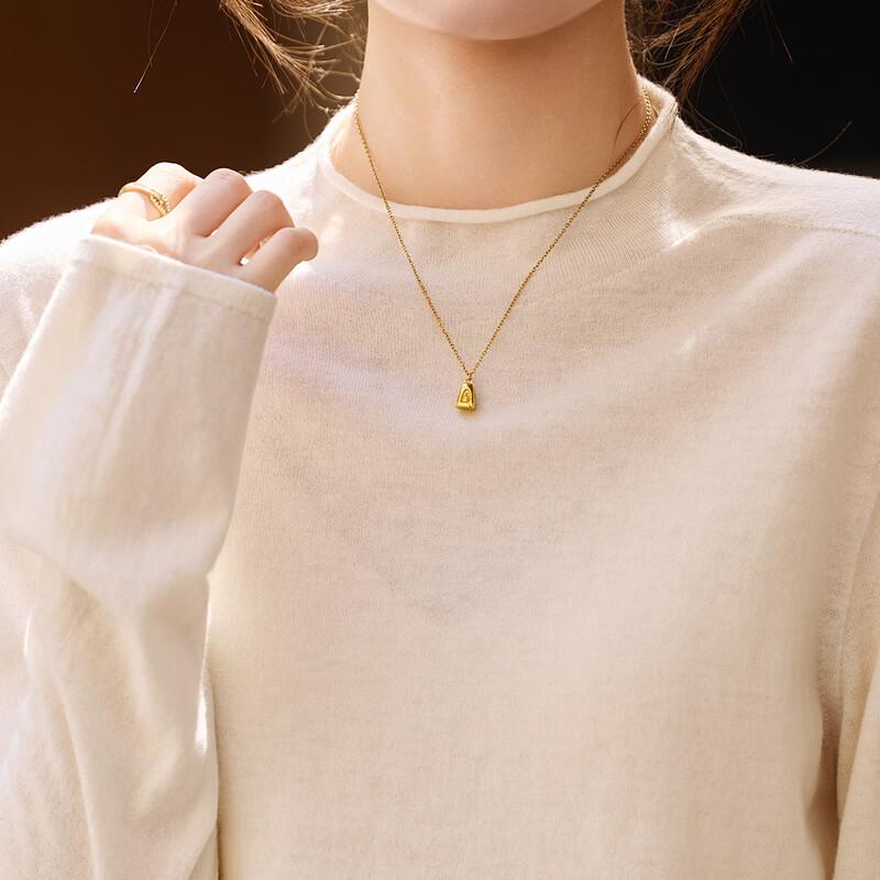 Srcr Women's Cashmere Blend Semi-High Collar Knit Sweater