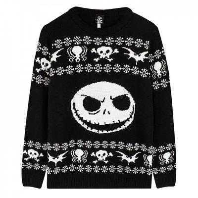 Nightmare Before Christmas Унисекс Вязаный джемпер для взрослых Джек Скеллингтон