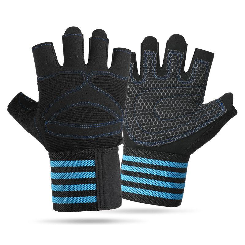 Fitness Half Finger Gloves Men and Women Wrist Guard Sports Dumbbell Riding Non Slip Horizontal Bar Exercise Training