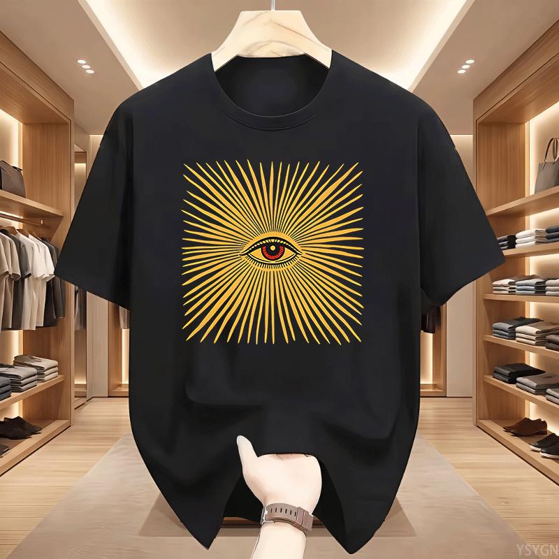 Boho Witchy Tshirt Unisex All Seeing Eye T Shirt Unisexs Unisexs Short Sleeve Round Neck Printed Tshirt Crewneck Streetwear Tops