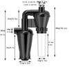 Double Filtration Cyclone Dust Collector 50mm/2'' DIY Turbocharged Woodworking Filter Industrial Separator Collector Canister