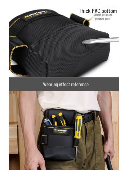 Прочный пояс для инструментов электрика: Многофункциональная поясная сумка из холста для портативного хранения