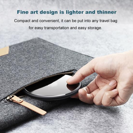 Ультратонкое круглое зарядное устройство Qi Wireless Charging Pad мощностью 15 Вт для телефона Samsung Galaxy