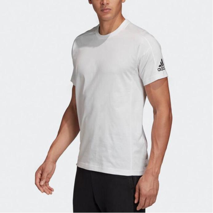 Adidas Must Haves Tee Fitness Training Casual Round Neck Short Sleeve T-Shirt Men Tops White FI6142