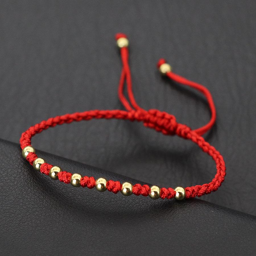 Handmade Braided String Bracelet Unisex Lucky Red Thread Couple Braslet Positive Energy Healing Braclet Valentine Day Jewelry
