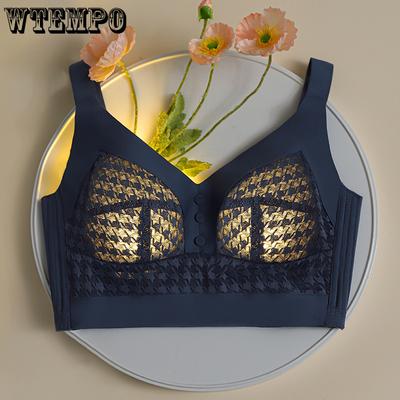 Тонкий бюстгальтер женский полноразмерный регулируемый бюстгальтер без косточек большого размера женское кружевное сексуальное собирающее белье