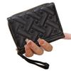 Versatile Embroidered Love Women's Wallet Zipper Buckle PU Leather Card Bag Large Capacity Mini Clutch Ladies