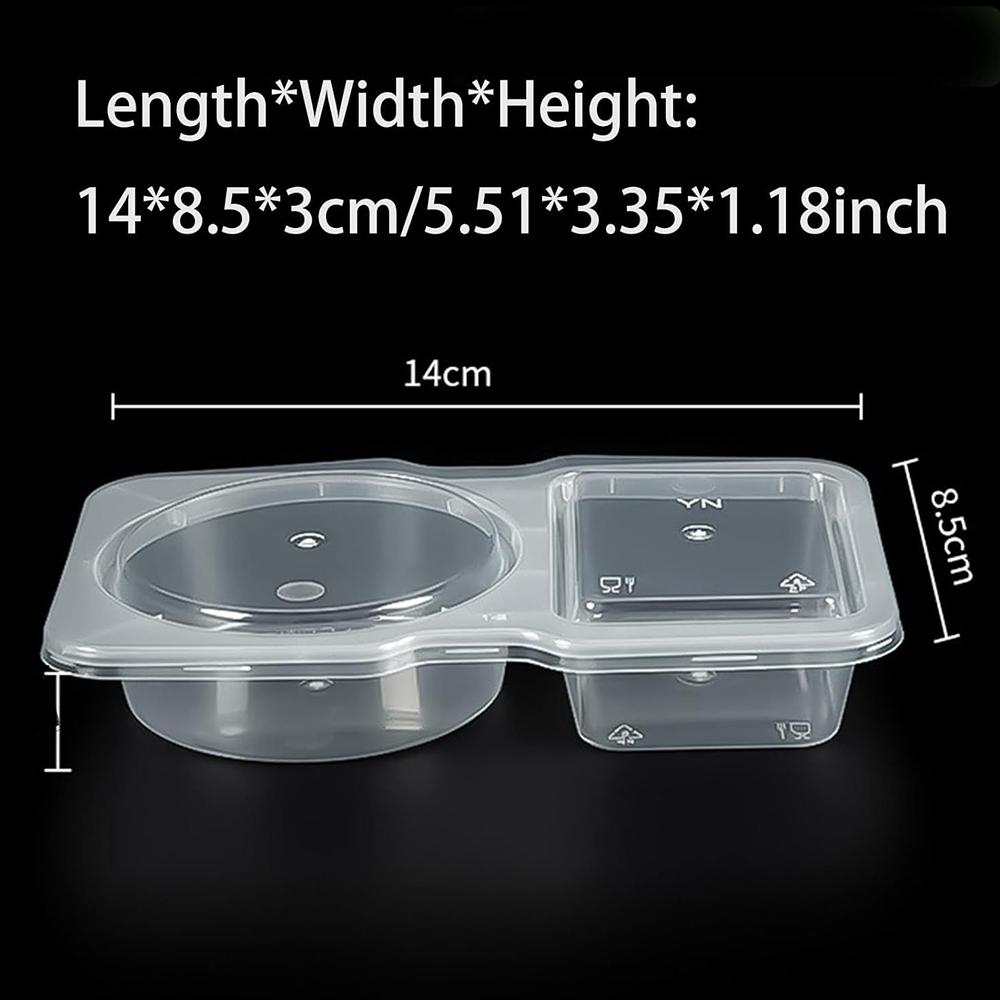 15 шт. Контейнеры для приправ с двойным отделением для соуса на вынос, дорожный перекус