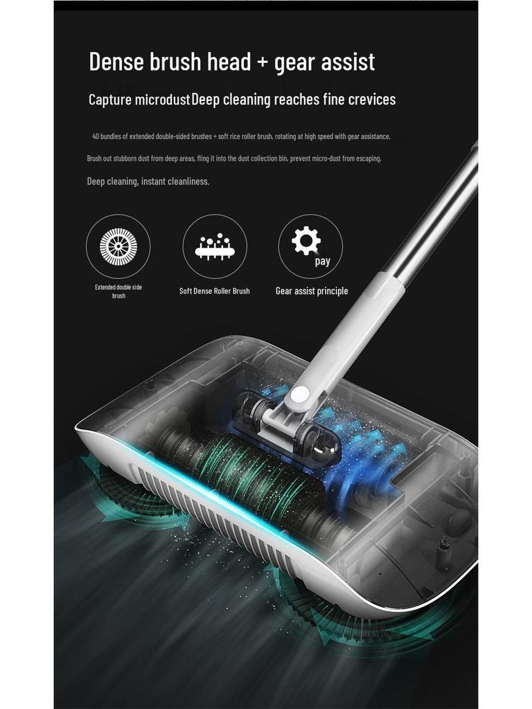 Douyin Viral Push Sweeper: All-in-One Broom & Dustpan Set