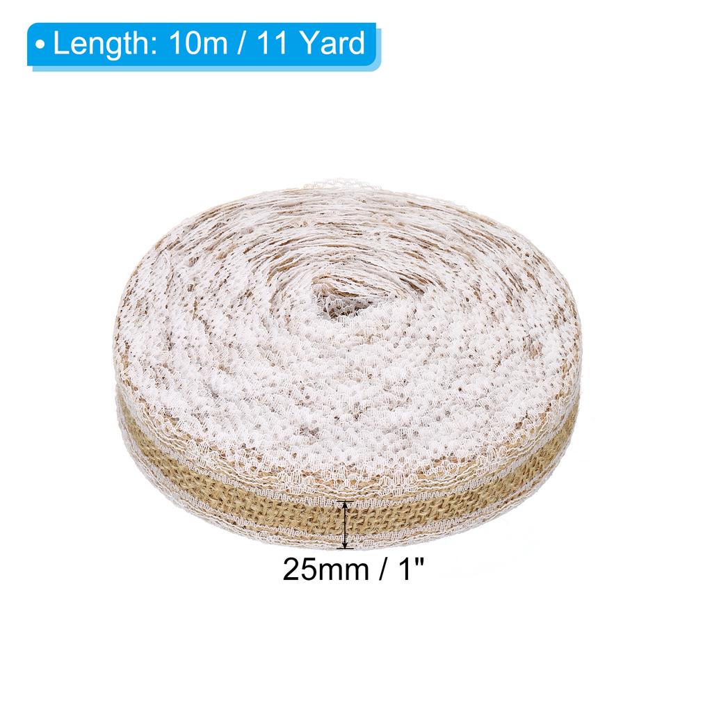 Мешковина Тканевая Лента Натуральная Упаковочная Проволочная Джутовая Кружевная Поделки Рулон Цветочная Двусторонняя для Дома Венок Свадебное Рождественское Украшение