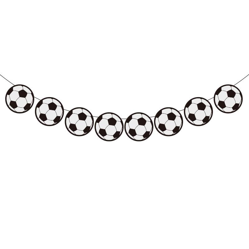 Баннер для вечеринки в спортивной тематике Футбол Баскетбол Подвесная бумажная гирлянда Детская вечеринка на день рождения для мальчиков Украшение Сувениры Принадлежности