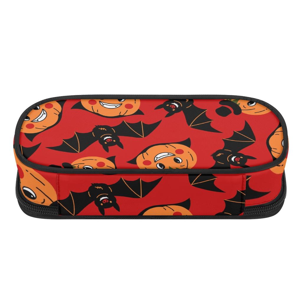 Pencil Bag Lightweight 300D Polyester Smooth Zipper with Mesh Pocket Removable Divider and Pen Slots for College and School Use