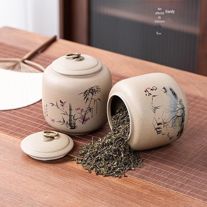 Большая ручная керамическая банка для чая Deou Xingguang