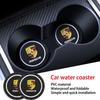 2Pcs Car Anti Slip Coaster Water Cup Accessories For Porsche Cayenne Macan 911 Gt3 918 928 944 968 Boxster Panamera