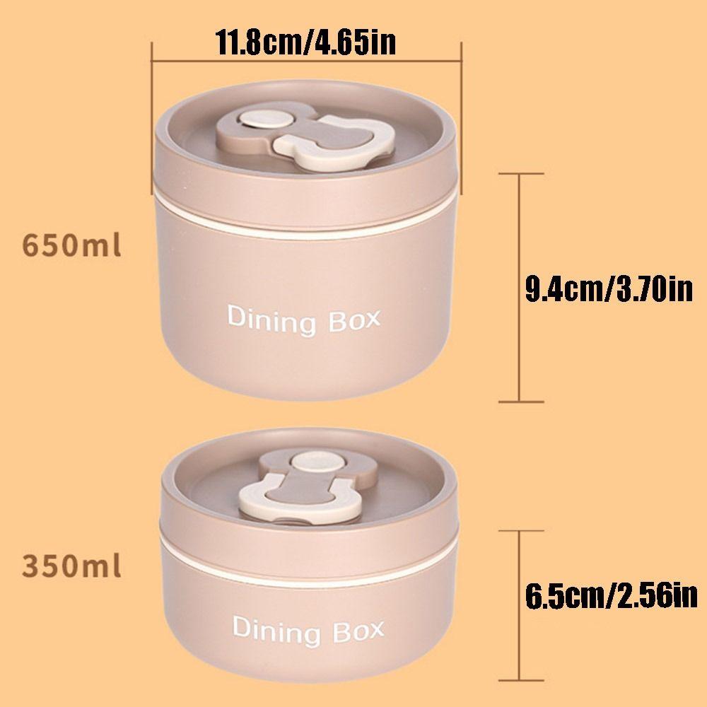 Stainless Steel Soup Bowl Round Dining Box Portable Insulated Food Container Dining Out