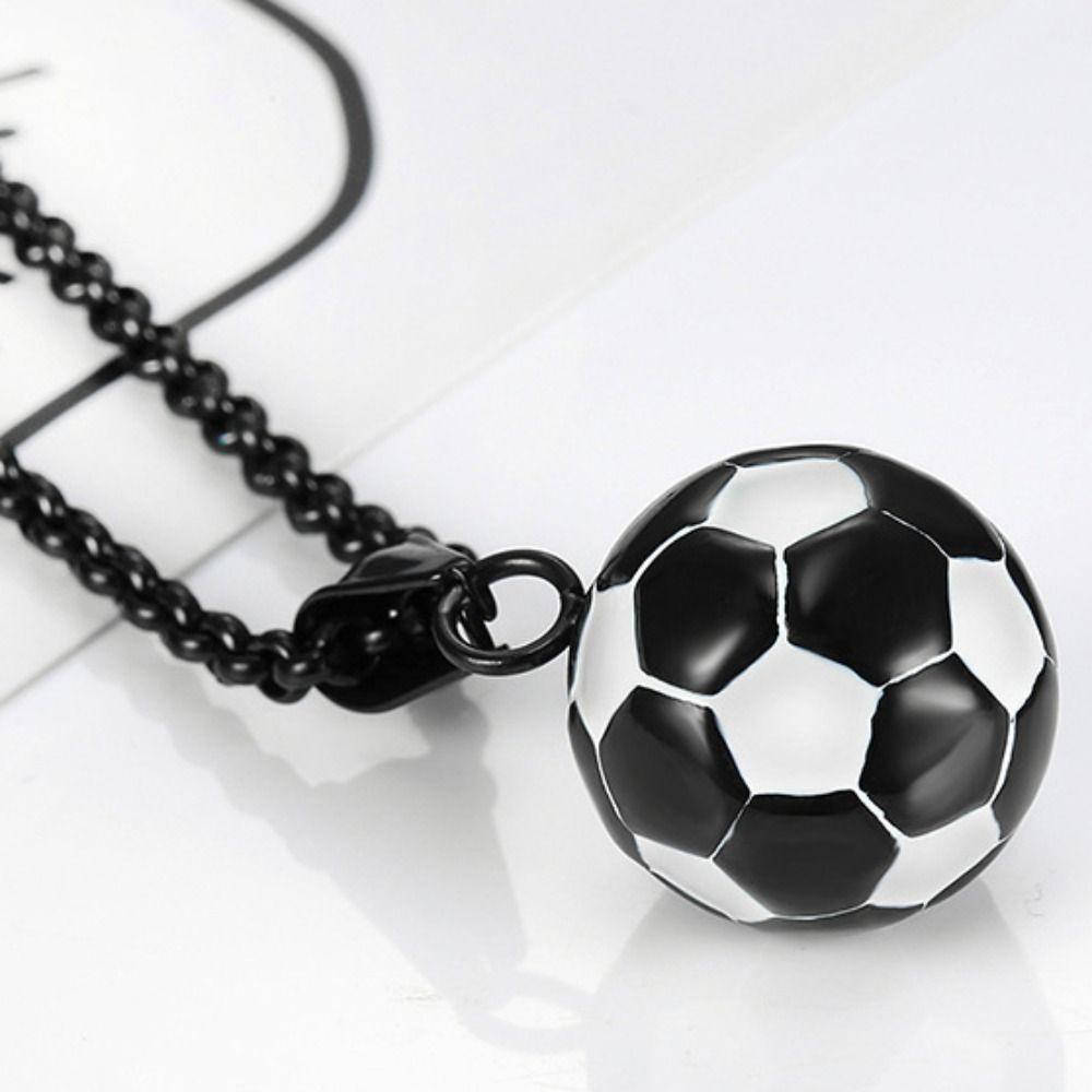 Soccer Shape Casual Soccer Pendants 3D Charm Necklace Fashions Football Necklaces Boys Girl