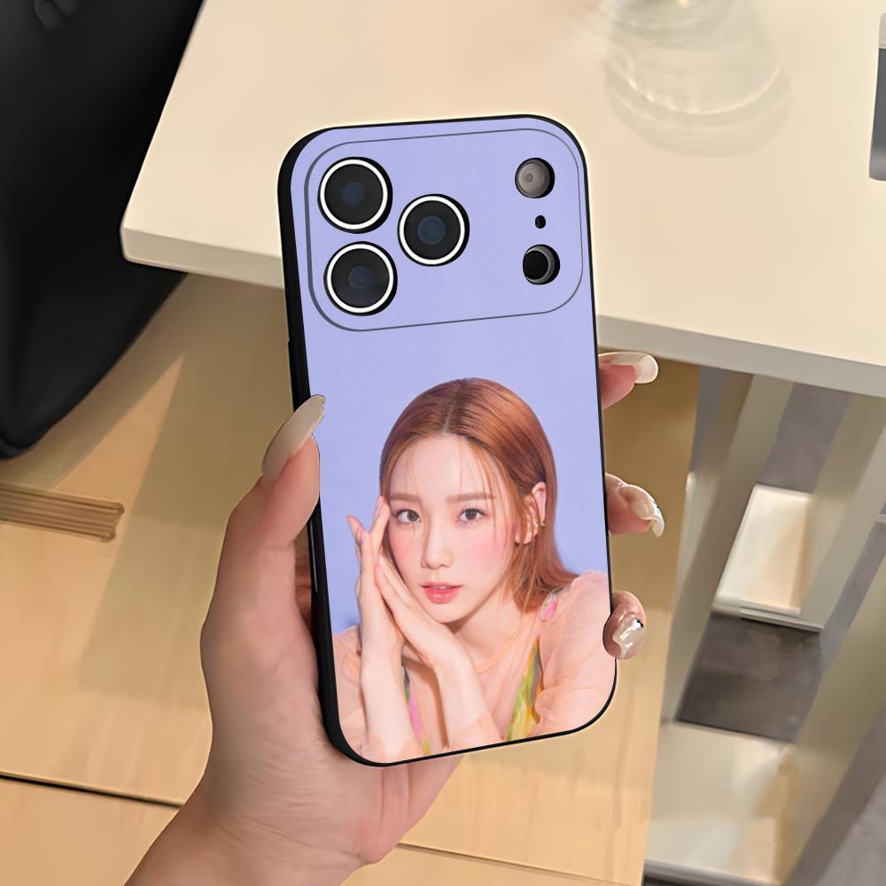 Singer Taeyeon Girl Phone Case For IPhone 17 Air 16 E Pro Max 15 14 13 Mini 12 Pro 11 Max Plus Black Soft Shell