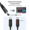 USB Digital Display Adjustable Boost Cable: 5V, 9V, 12V Fast Charging for Routers and Modems