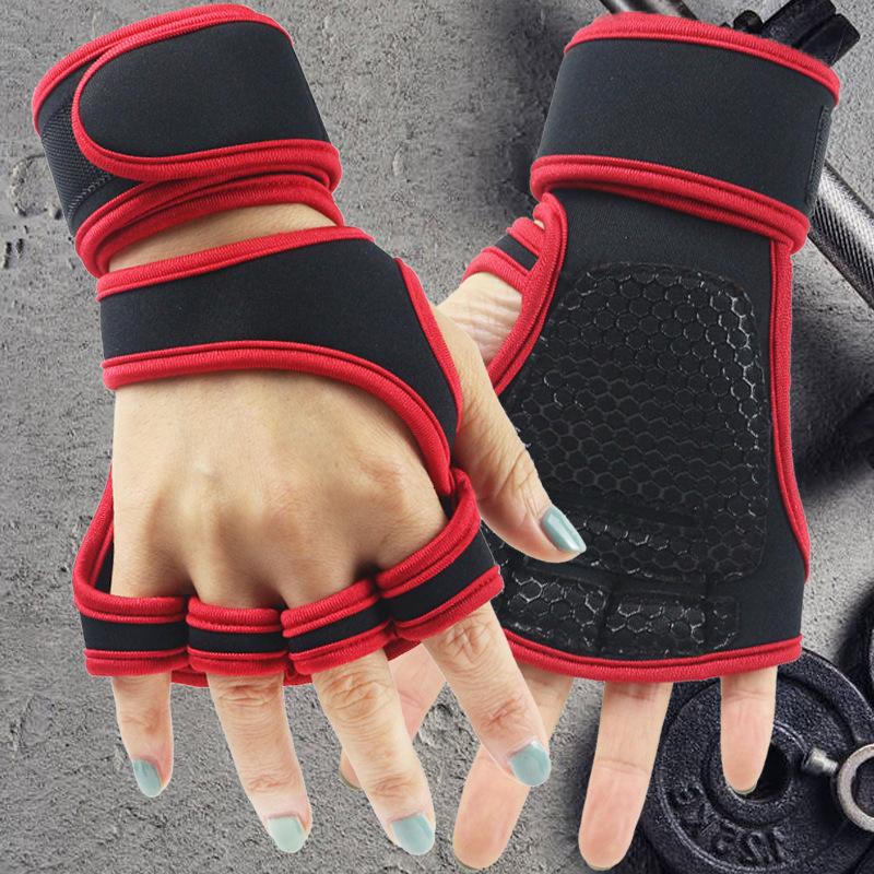 Hand Wrist Palm Protector Gloves Weightlifting Training Gloves for Men and Women Fitness Athletic Biking Gymnastics Gym Gloves