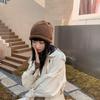 Japanese-Korean Style Warm Knitted Wool Hat for Autumn and Winter - Trendy, All-Match, Fits Large Head Circumference