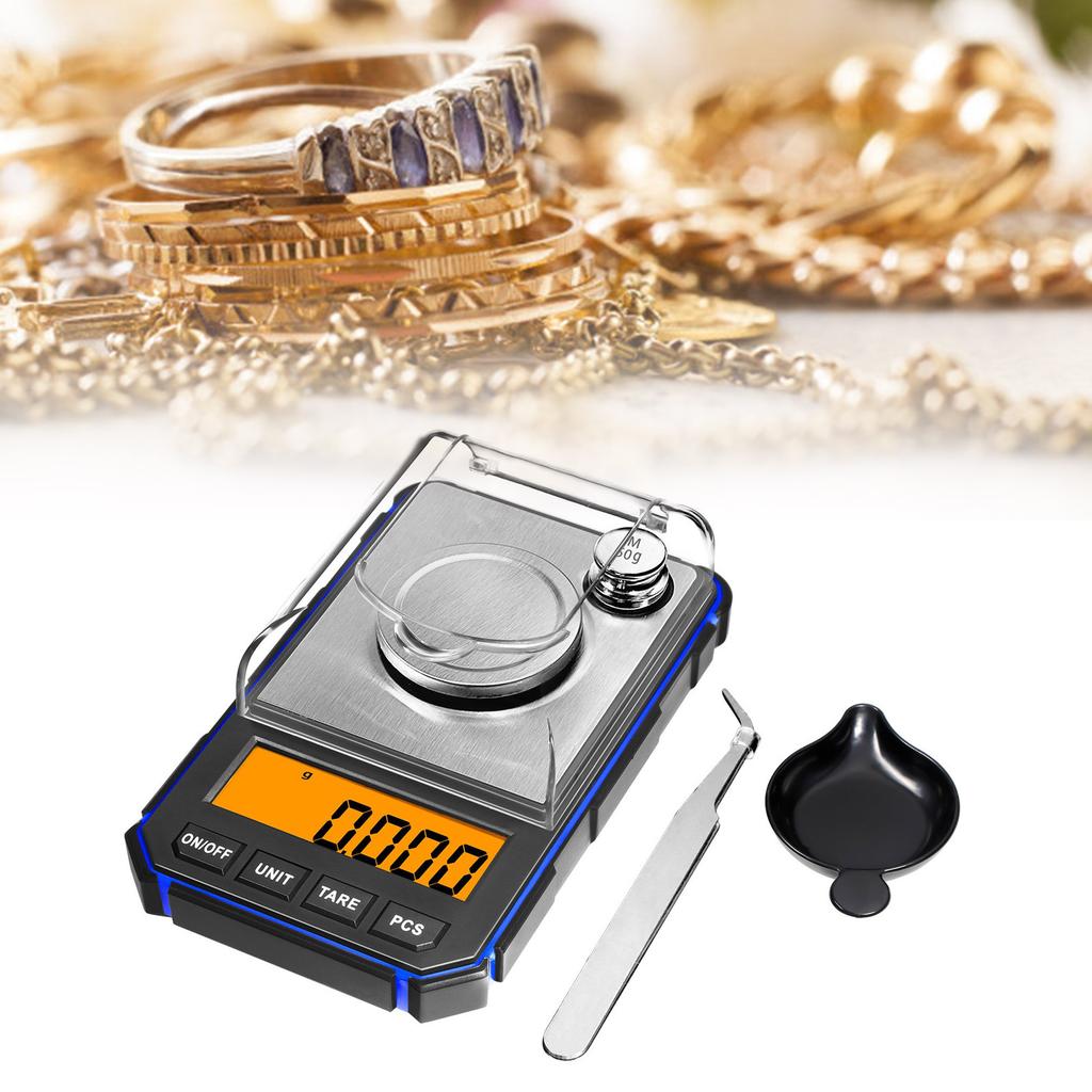 Portable Digital Pocket Scales 50g 0.001g for Gold Jewelry Grams Balance Weight Car Key Pocket Electronic Scales