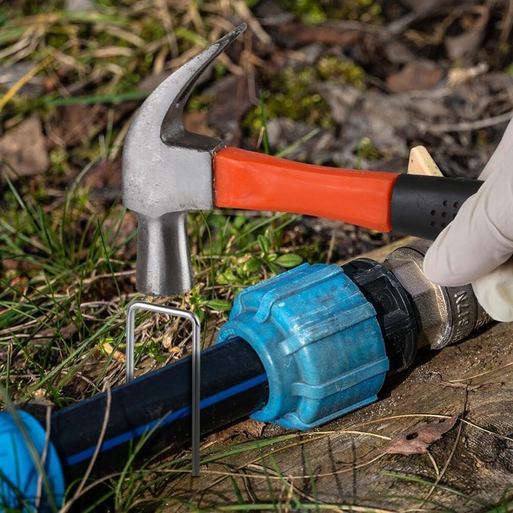 50 Садовый фиксатор U-образной формы, толщина 2,5 мм, ширина 4 см, длина 10 см, большие U-образные гвозди