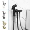 Handheld Bidet Sprayer Set Brushed Gold ABS Airbrush Shower Handheld Sprayer Self-Cleaning Bathroom Bidet Accessories
