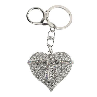 Стразы Брелок в форме сердца Цинковый сплав Милый Блестящий Украшение для кошелька Брелок для сумочки Цвет