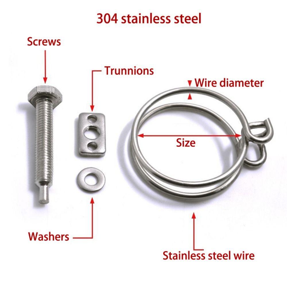 1Pc Double Wire Pipe Clip Assortment Kit Pipe Hoop Hose Clamp  Fuel Tube Water Pipe Ventilation Pipe