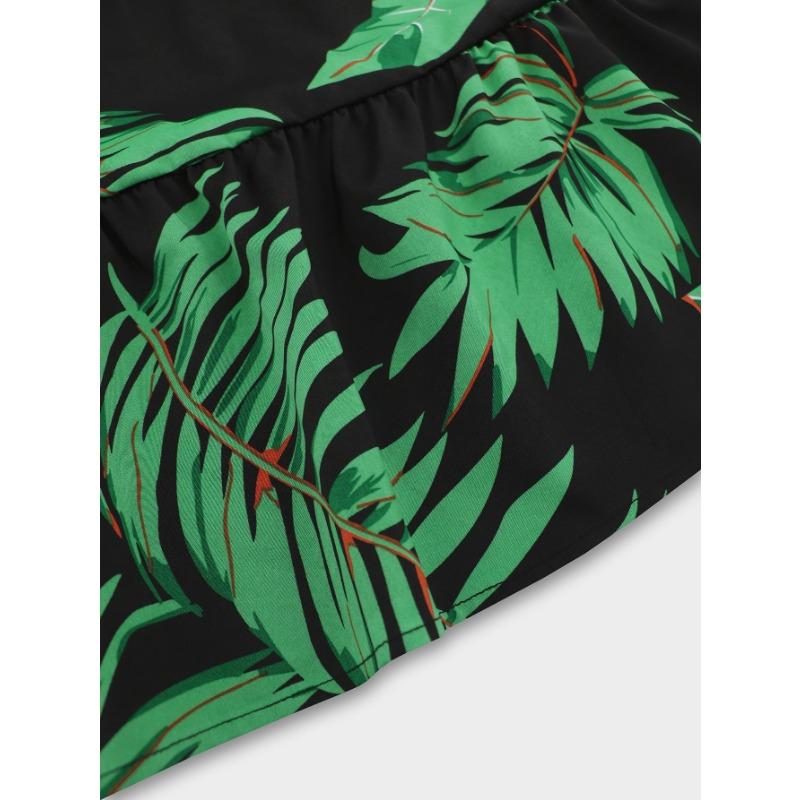 Весенне-осеннее женское платье трапециевидной формы с v-образным вырезом и длинным рукавом с принтом