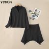 VONDA Комплекты из двух предметов Женские блузки с длинным рукавом и короткие юбки
