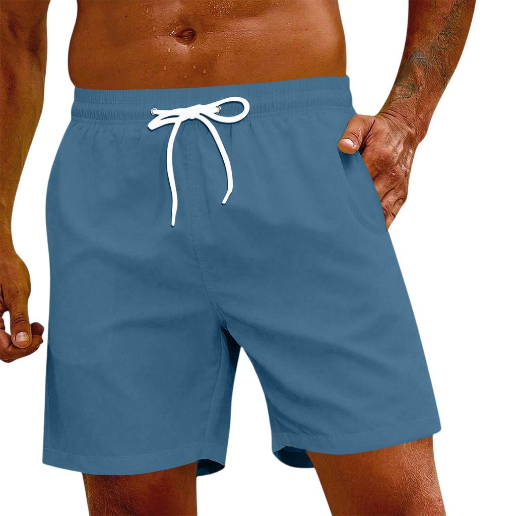 Мужские модные шорты на резинке с кулиской, повседневные брюки