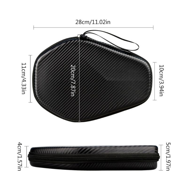 Hexagonal Pingpong Paddle Case Table Tennis Racket Storage Bag Waterproof Zipper Handbag Table Tennis Accessories