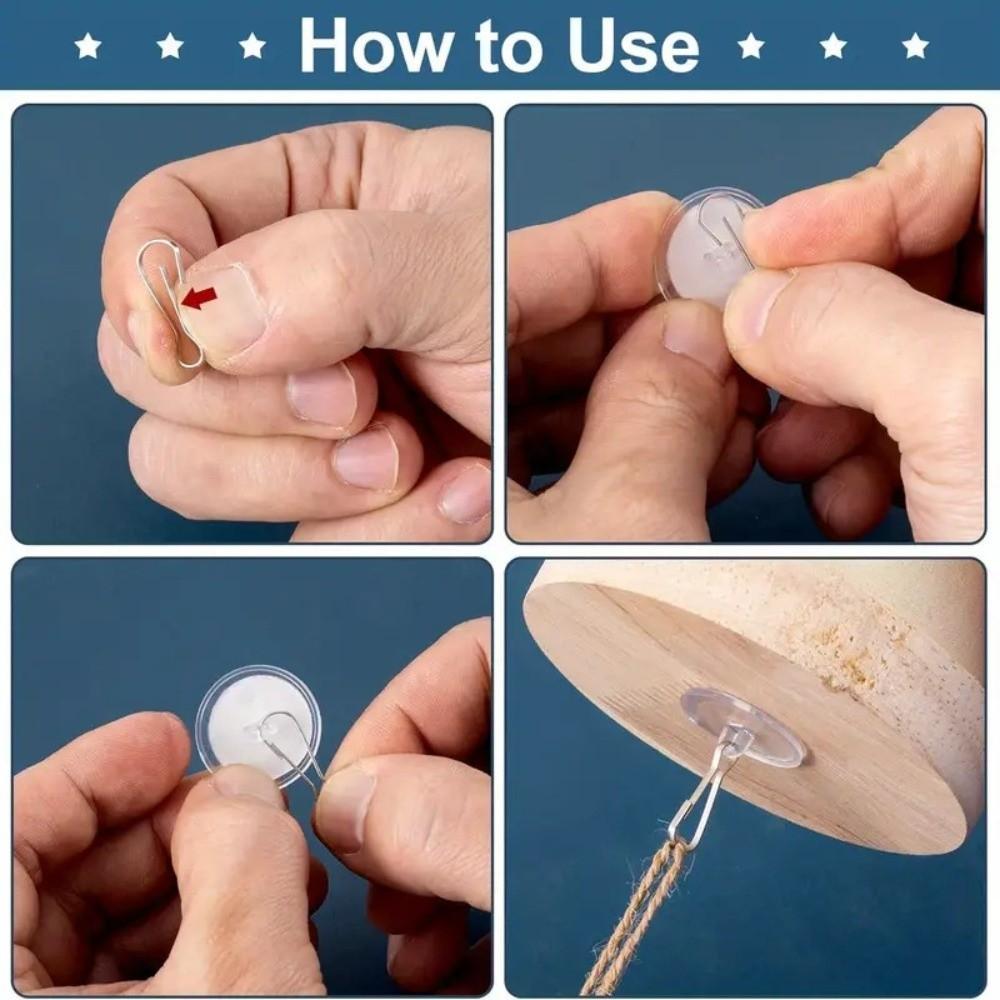 100Pcs Self-Adhesive Utility Hooks Mark-Free Wall Hooks Wedding Decorations