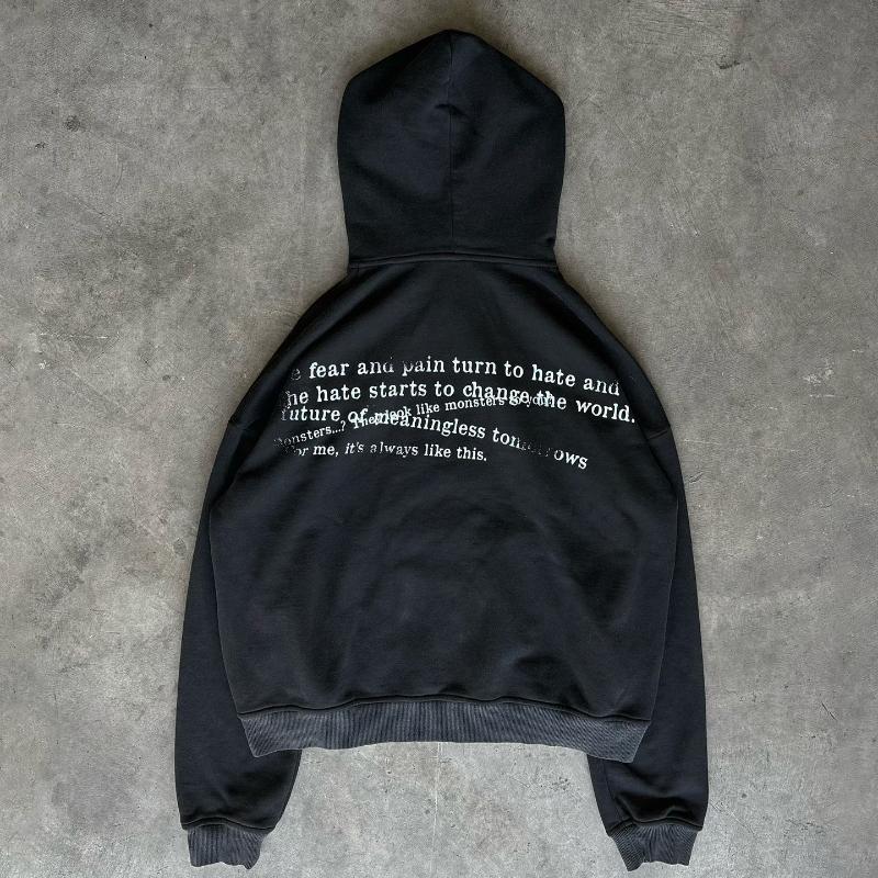 Европейская и американская Y2K Уличная Ретро Модная Толстовка с длинным рукавом и принтом