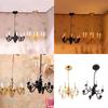 1/12 Scale Six Head Ceiling Lamp Miniature Dollhouses Chandelier Lamp for Living Room Display Landscaping Accessories