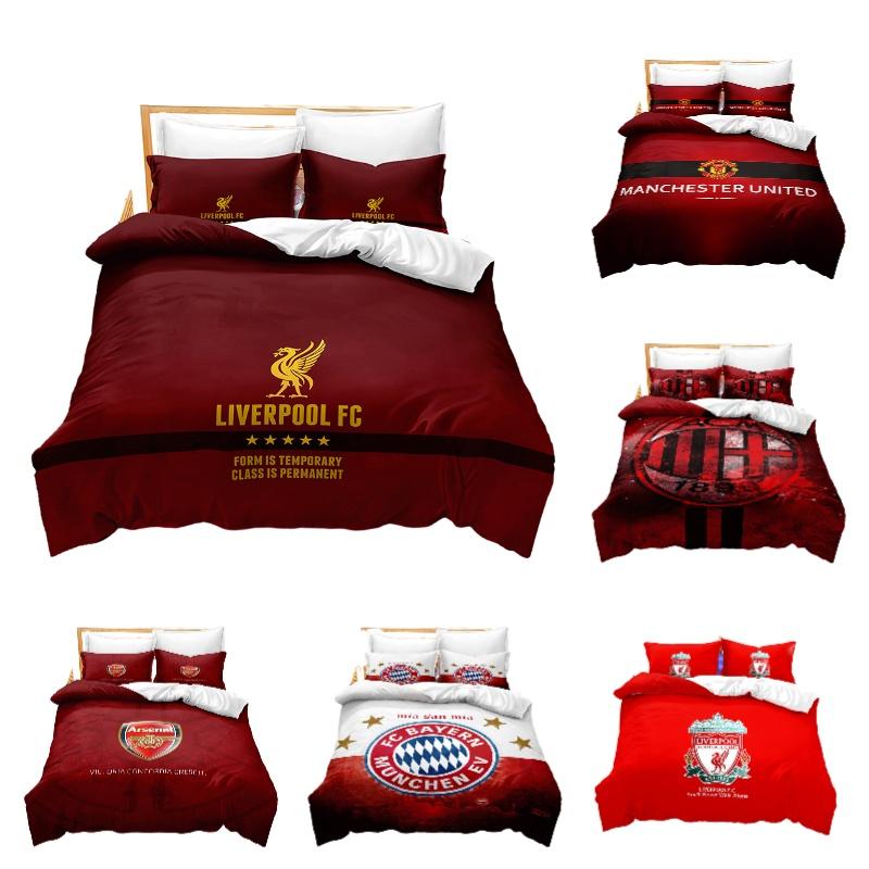 Роскошный 3D Комплект Постельного Белья с Цифровой Печатью для Футбольных Фанатов Оптовый Комплект Постельного Белья для Футбольных Энтузиастов