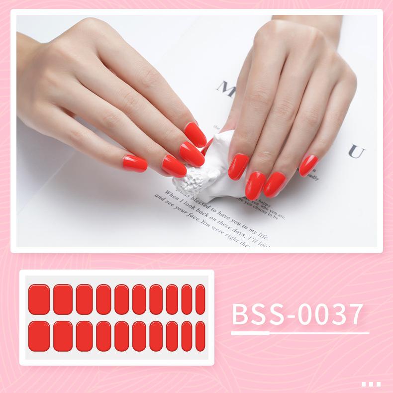 New Product Gel Manicure Stickers Solid Color Lighting Nail Polish Glue Semi-cured Nail Stickers for Pregnant Women